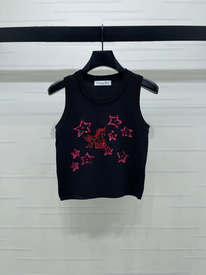 Dior 2026 Sequined Knit Vest Wool