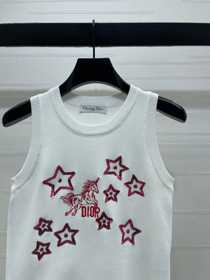 Dior 2026 Sequined Knit Vest Wool