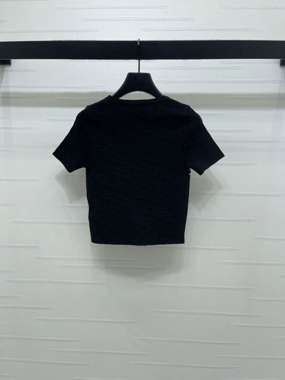 Dior 2026 Crew Neck Knit Short-Sleeve Top Wool 352606
