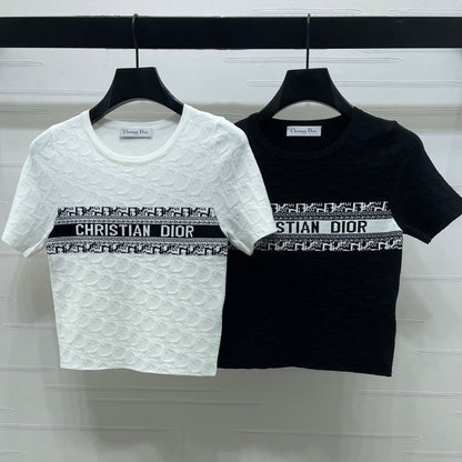 Dior 2026 Crew Neck Knit Short-Sleeve Top Wool 352606