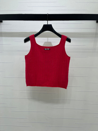 Miumiu 2026 Vest White Blue Red Wool