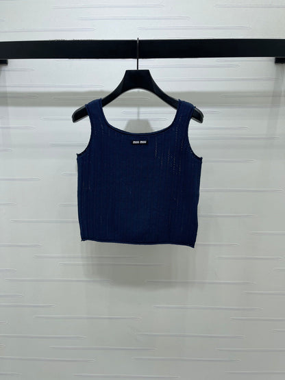 Miumiu 2026 Vest White Blue Red Wool