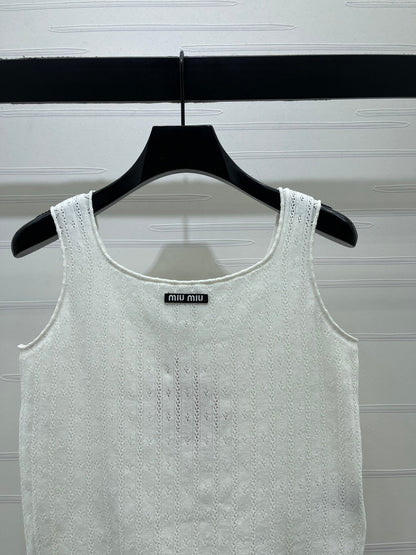 Miumiu 2026 Vest White Blue Red Wool