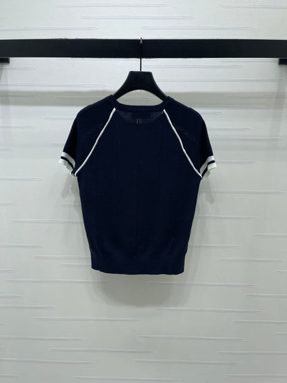 Miumiu 2026 T-shirt White Blue Brown Wool