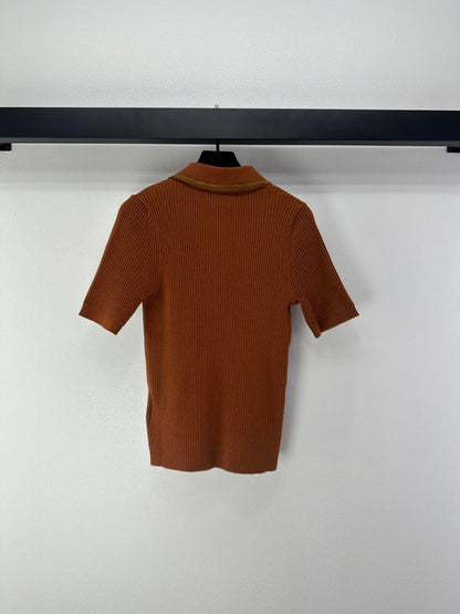 Miumiu 2026 Half-zip Knit Polo Shirt Wool 362412