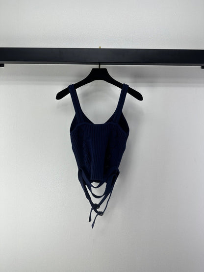 Chanel 2026 Hollow-out Knit Camisole Cotton Polyamide 366049