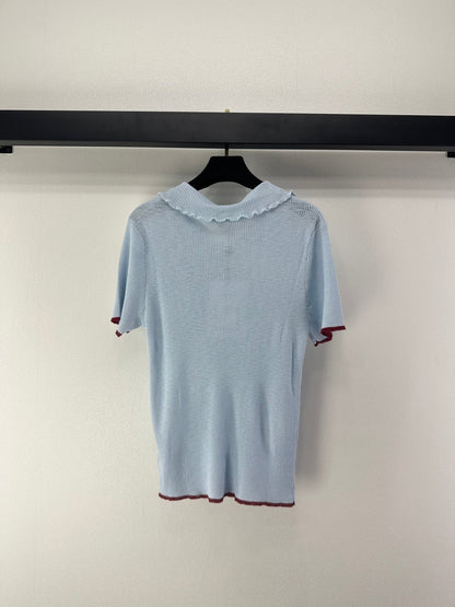 Chanel 2026 Knit Polo Shirt Acrylic 368378