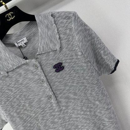 Chanel 2026 Knit Polo Shirt Acrylic 368378
