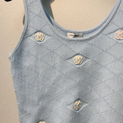 Chanel 2026 Quilted Knit Vest Wool Cashmere Tencel 316698