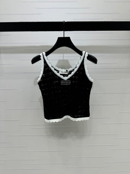 Miumiu 2026 Hollow-out Knit Camisole Wool 375025