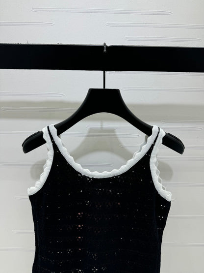 Miumiu 2026 Hollow-out Knitted Camisole Cotton 375026