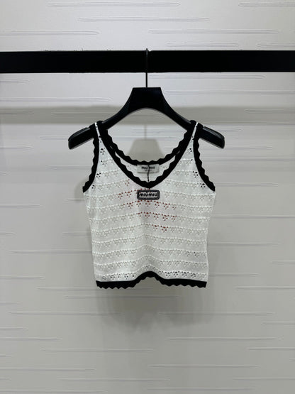 Miumiu 2026 Hollow-out Knit Camisole Wool 375025