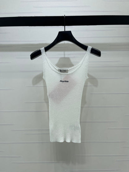 Miumiu 2026 Camisole Knitted Vest Wool 375076