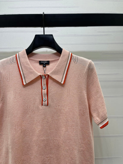 Chanel 2026 Collar Short-sleeved Shirt Cotton Cashmere 380719