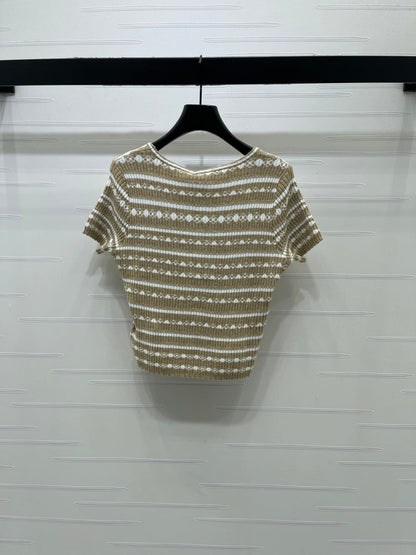 Chanel 2026 Crochet Knit Short Sleeve Cotton Polyamide 380684