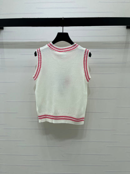 Dior 2026 Embroidered Knit Vest Cotton Wool 380824