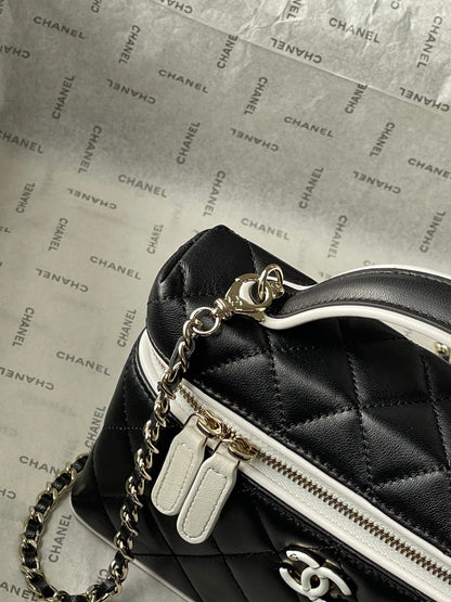 Chanel 2026 Panda Hidden Edition Small Box Bag 19.5cm Lambskin