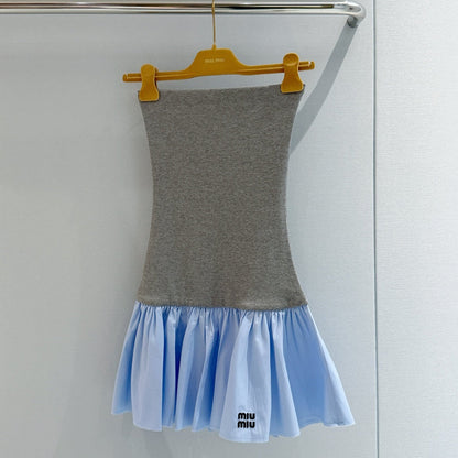 Miumiu 2026 Strapless Dress Cotton 444940