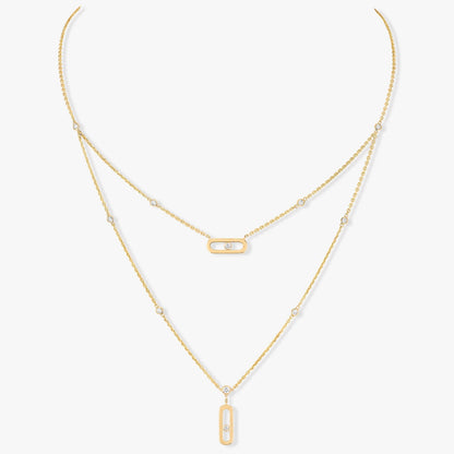 MOVE UNO 2 ROW DIAMOND NECKLACE