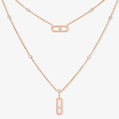 MOVE UNO 2 RANGS PAVED NECKLACE