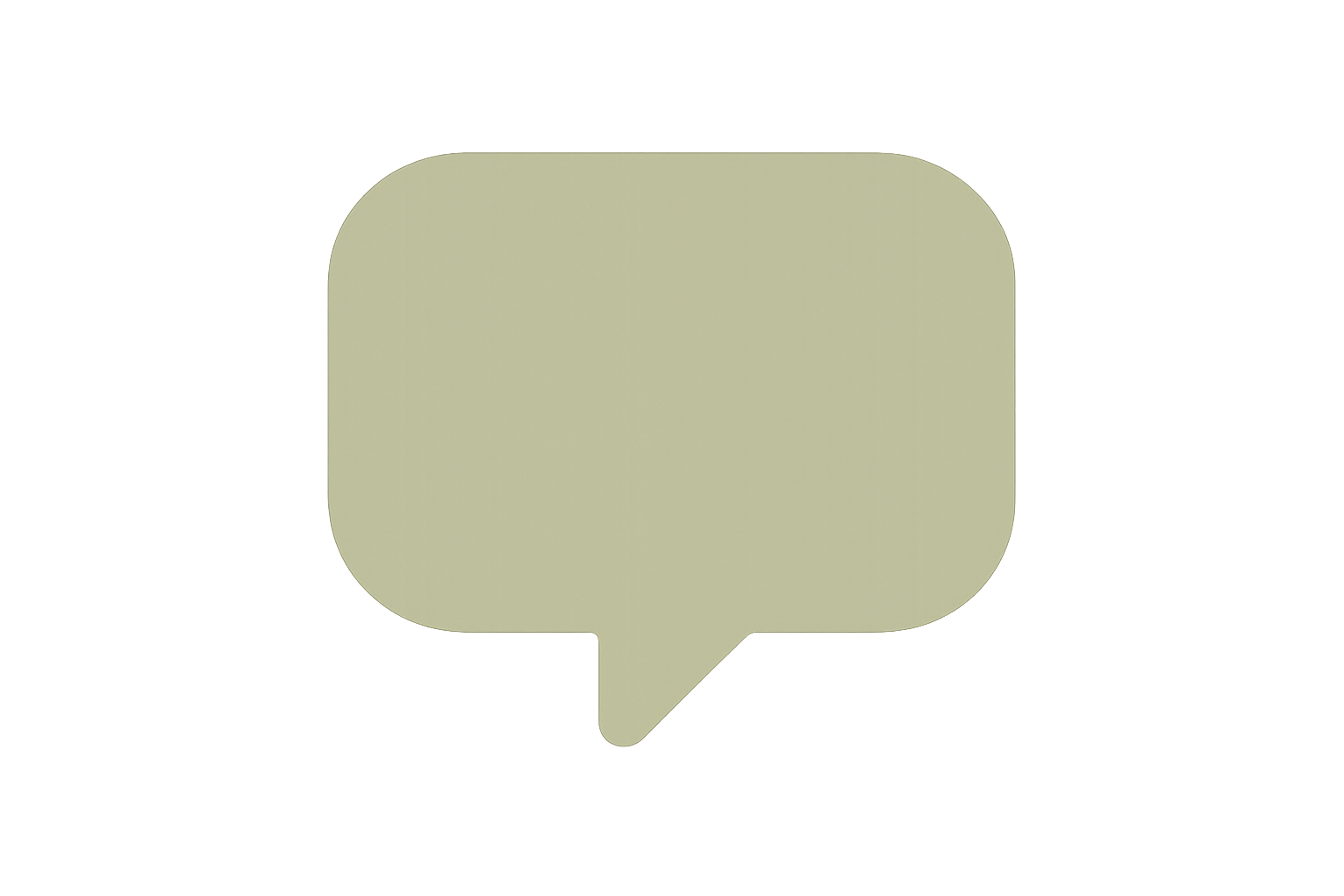 Generate me a speech bubble to be used as an icon for my store above the text with this colour code #c5c4b0 for it to make sense with the other icons next to them