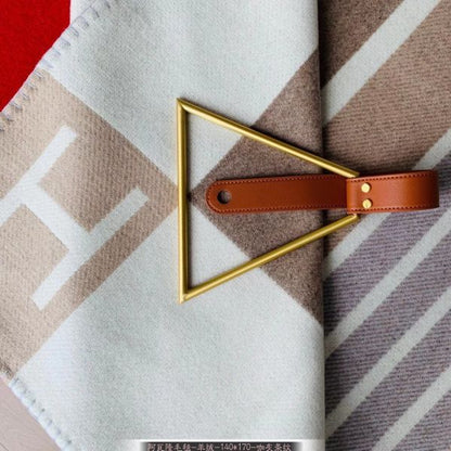 HM Avalon Throw Blanket Ecru Naturel Wool Cashmere