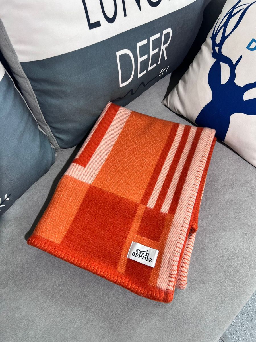 HM Ithaque Blanket Cuivre Wool Cashmere