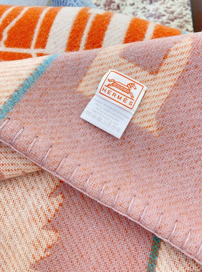 HM Avalon Epopee Blanket Mandarine Wool Cashmere