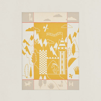 HM Avalon Epopee Blanket Jaune Wool Cashmere