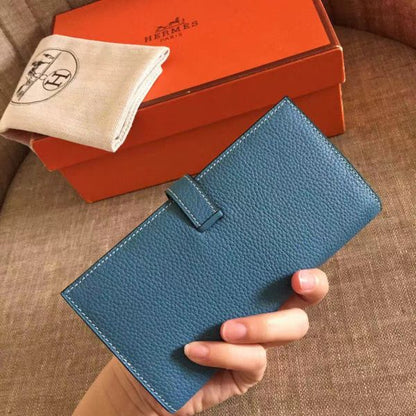 HM Blue Jean Clemence Bearn 17,5 Gusset Wallet