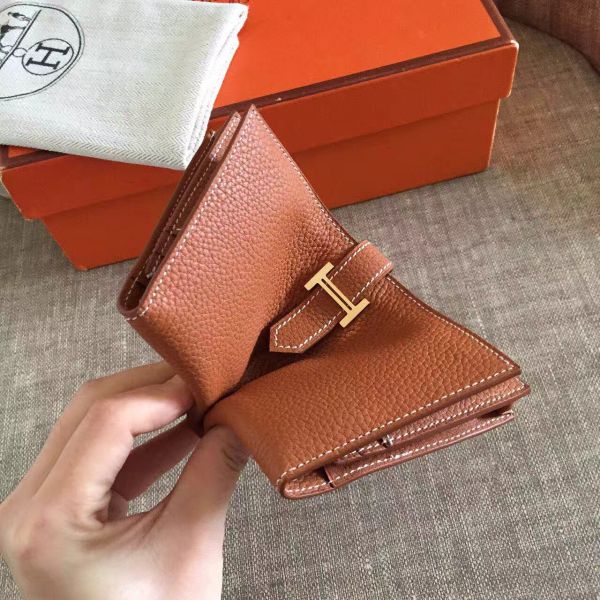HM Brown Clemence Bearn 17,5 Gusset Wallet