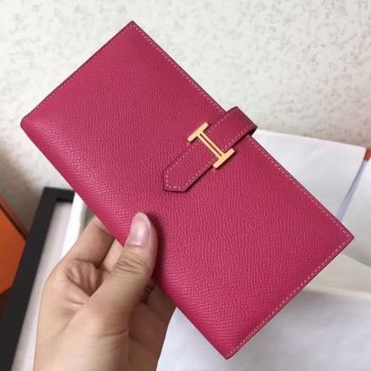 HM Peach Epsom Bearn 17,5 Gusset Wallet