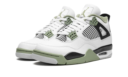 Nike Air Jordan 4 Retro White Green Black Suede