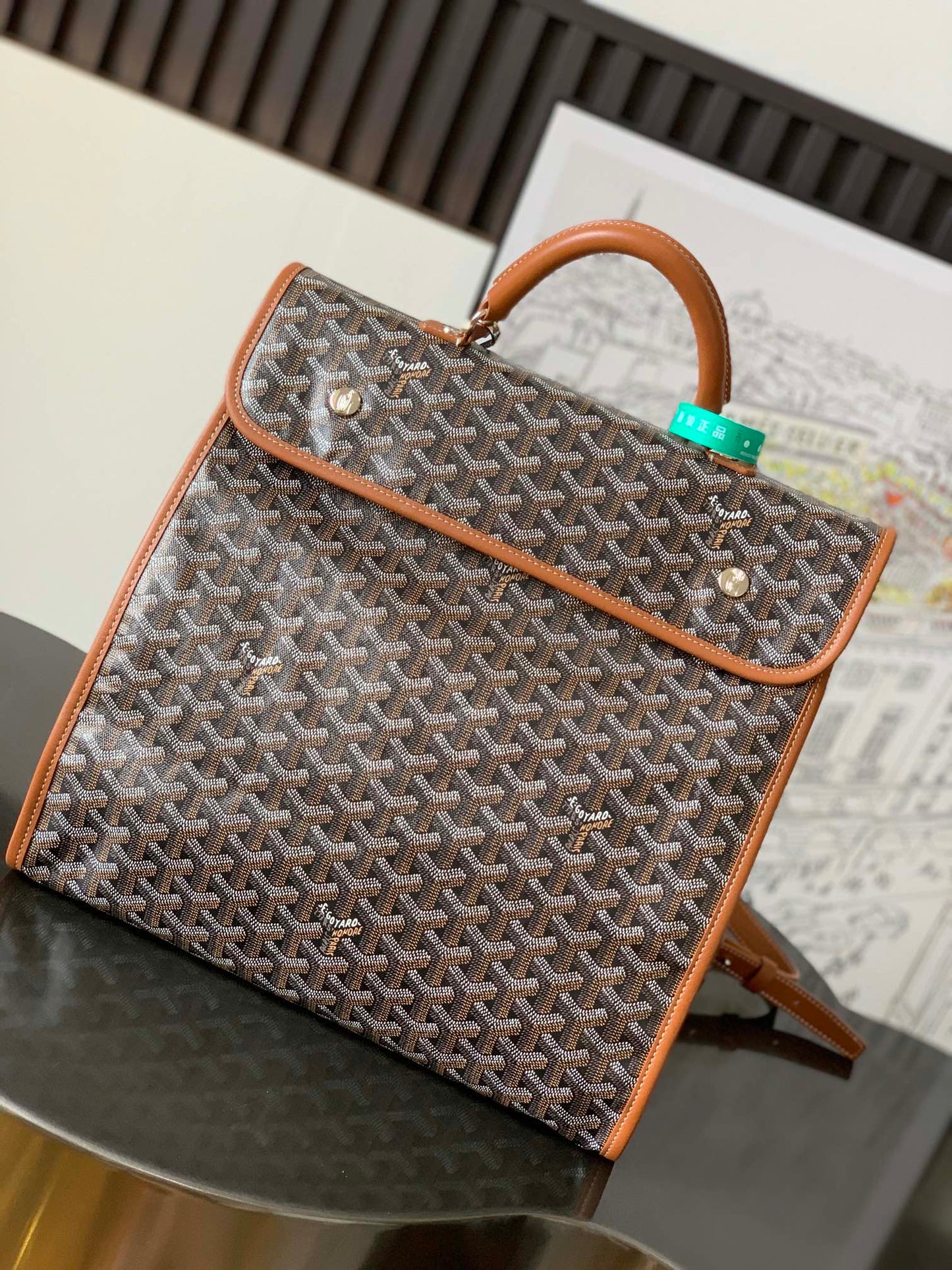 Goyard 2026 Saint Leger Backpack 37cm Canvas Cowhide