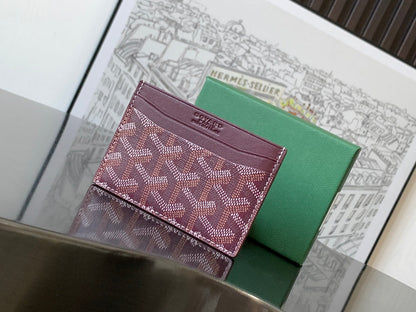 Goyard 2026 Saint-Sulpice Card Wallet Canvas Cowhide