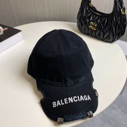 Balenciaga Baseball Cap Denim Cotton 269046
