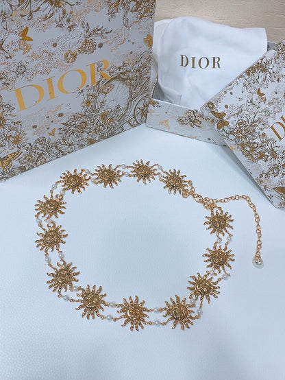 Dior Toile de Jouy Soleil Chain Belt 206367
