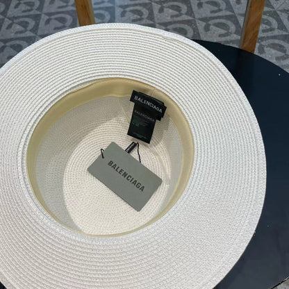 Balenciaga Logo Straw Hat 219086