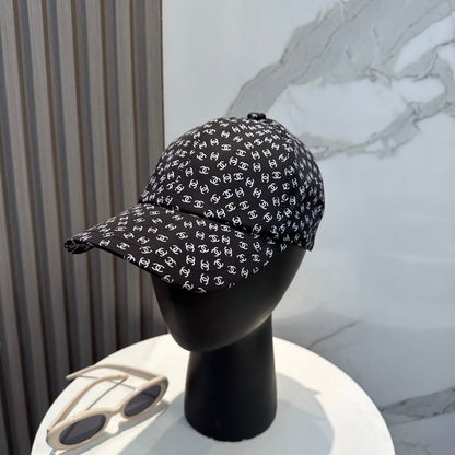 Chanel Baseball Cap With CC Logo Pattern Cotton 237376