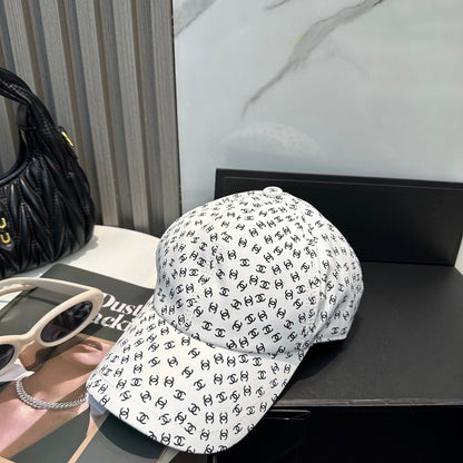 Chanel Baseball Cap With CC Logo Pattern Cotton 237376