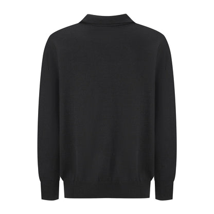 CELINE Embroidered Arc de Triomphe Knitted Polo Cotton