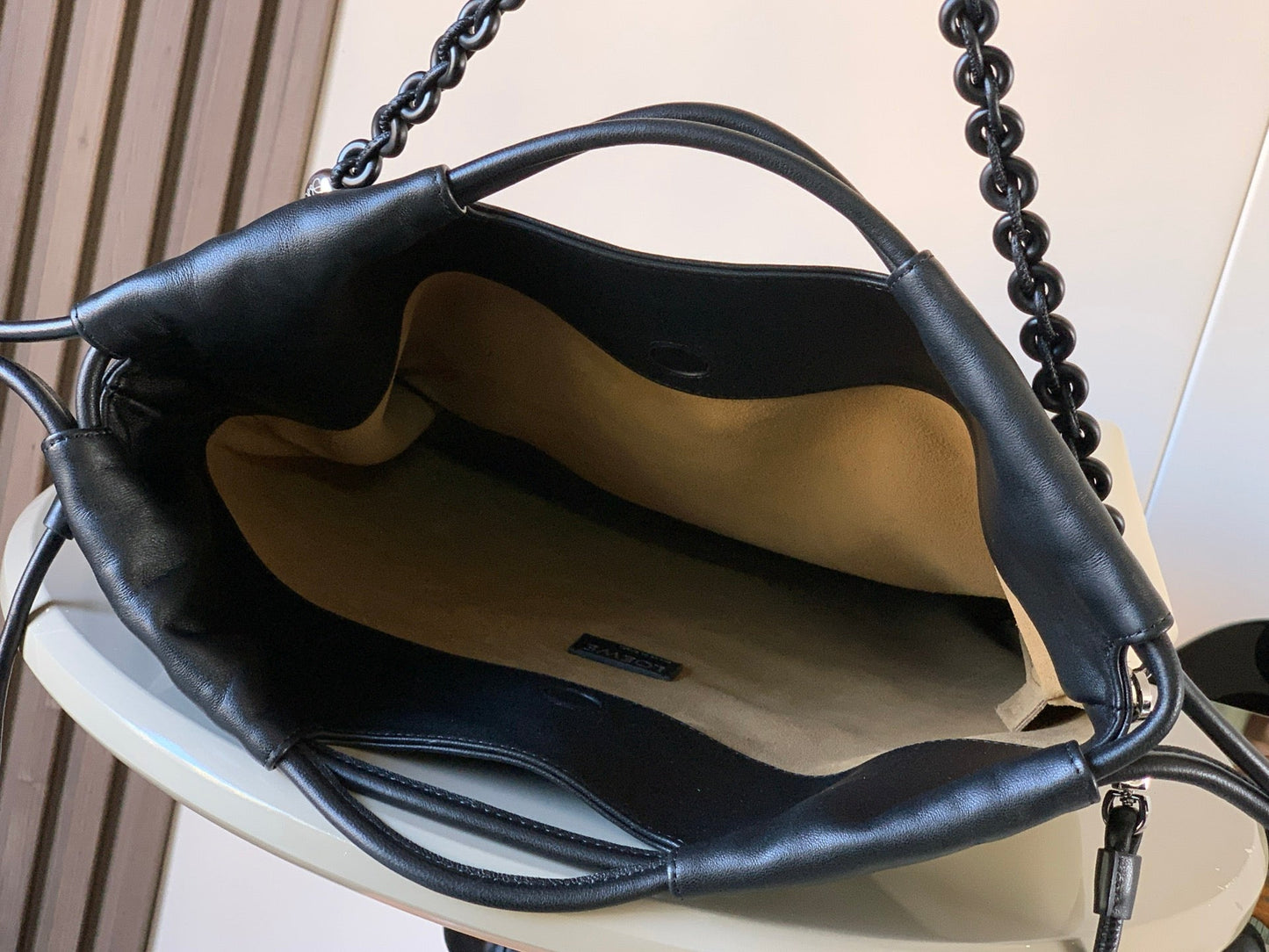 Loewe 2025 Two-Tone Nappa Lambskin 38cm Flamenco Purse Tote Bag 274700