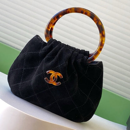 Chanel 2026 Mini Pouch 12cm Tortoiseshell Suede Effect Plexi