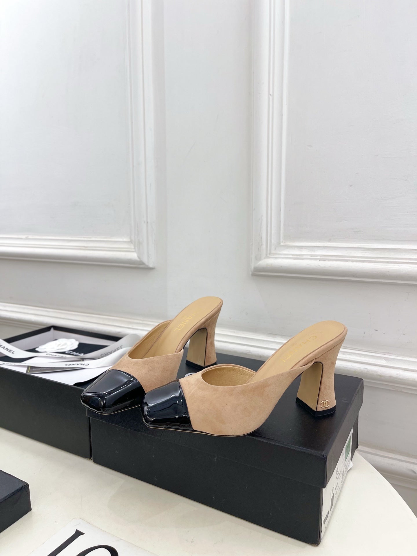 Chanel 2026 Mule 85mm Suede Leather 586908