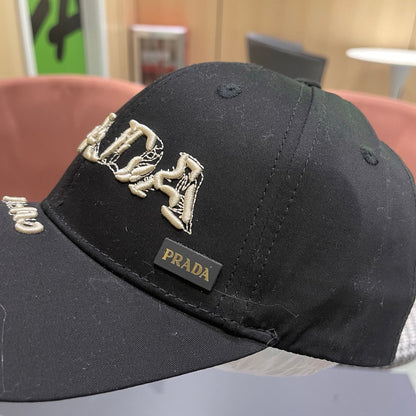 Prada Embroidered Logo Cap 221128
