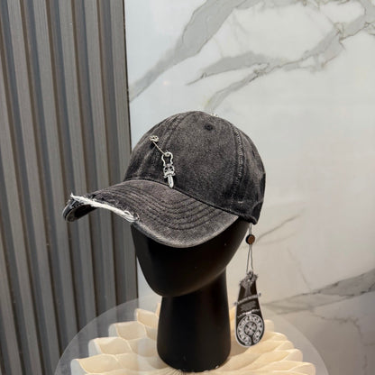 Chrome Hearts Washed Denim Baseball Cap 249996
