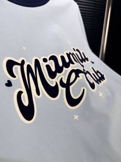 Miumiu 2026 T-shirt Blue and Pink Cotton
