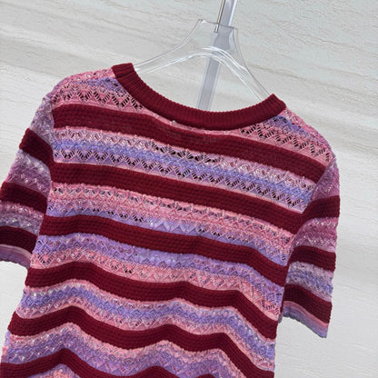 Chanel 2026 Crew Neck Short-Sleeve T-Shirt Wool Acrylic 356921