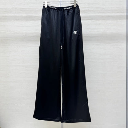 Chanel 2026 Waist Drawstring Acetate Casual Wide-Leg Pant Polyester 356793