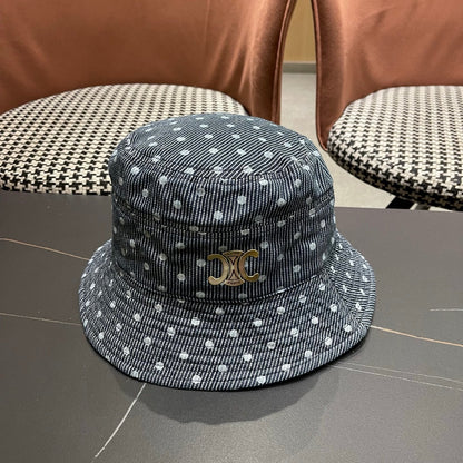 Celine Striped Denim Bucket Hat 219161